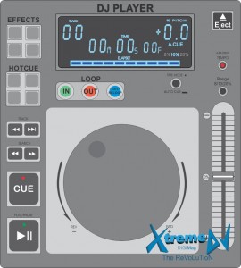 CD/MP3 Player profissional para DJs com efeitos, hotcue e loop