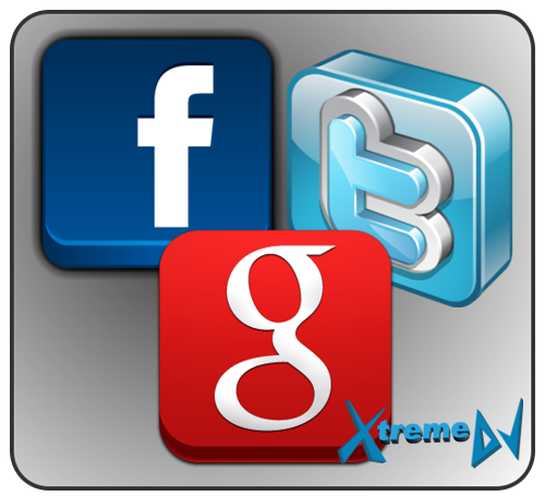 Redes sociais (Google+ / Facebook / Twitter)