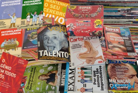 Algumas revistas especiais (Exame, Época, Superinteressante, Carta Capital, Galileu, Isto É, Veja)